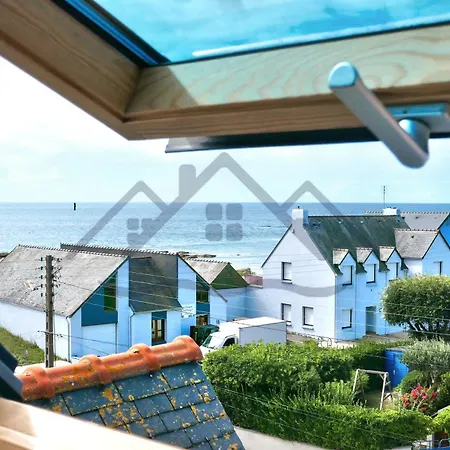 Localise - C02 - Vue - Balcon - Juste A Cote - Centre Et Port A Pied - Wifi Inclus - Draps Inclus - Animaux Bienvenus * Tréffiagat